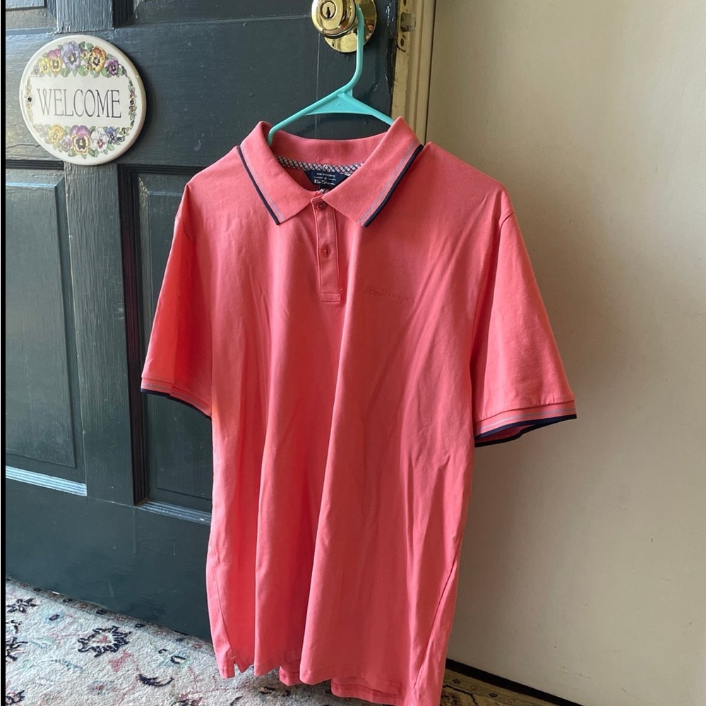 Coral polo shirt